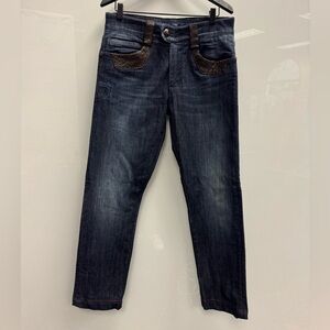 Angelo Galasso Dark Wash Denim Jeans